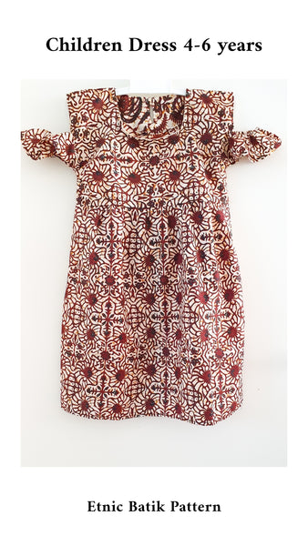 Children Perforated  Sleve Dress 2-4 years old